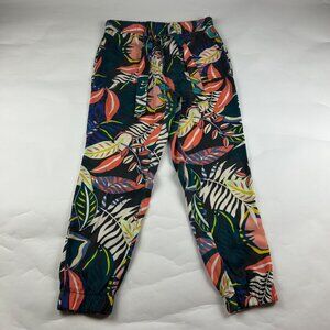 C&C California Bright Tropical Printed Tencel Jogger Pant L